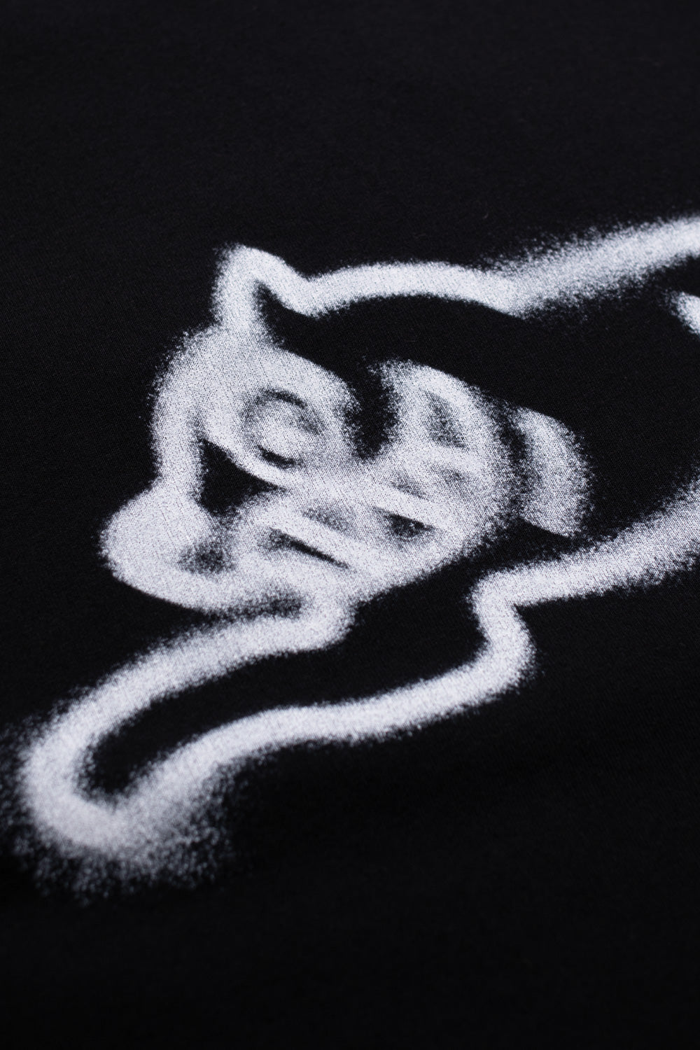 IceCream Spray Paint Running Dog T-Shirt Black