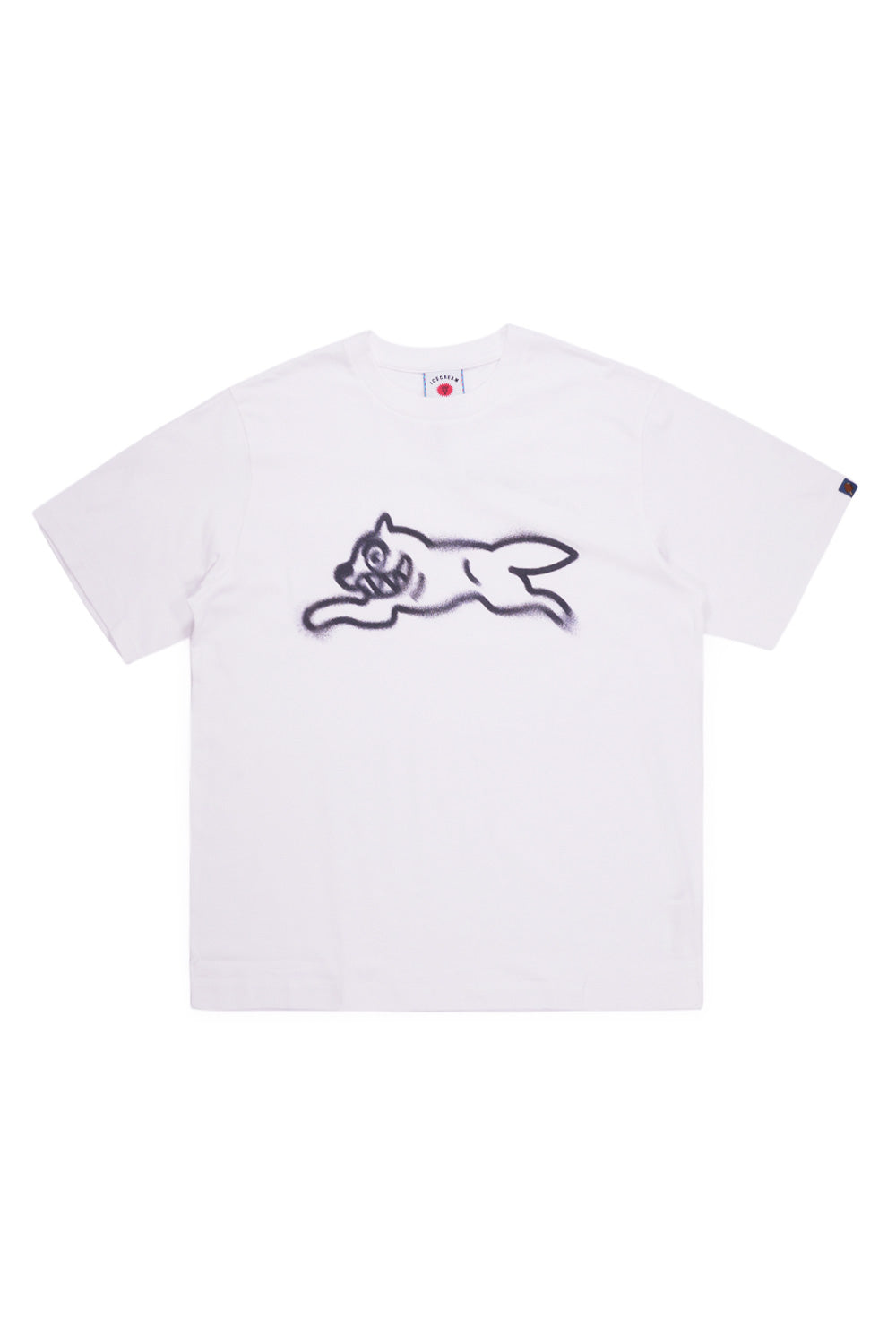IceCream Spray Paint Running Dog T-Shirt White
