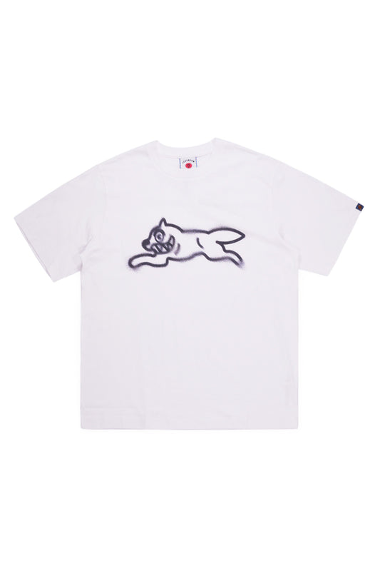 IceCream Spray Paint Running Dog T-Shirt White