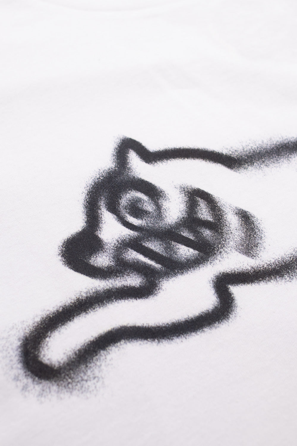 IceCream Spray Paint Running Dog T-Shirt White