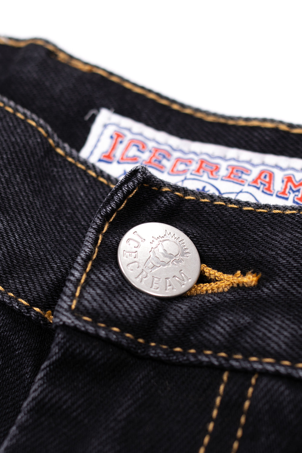 IceCream Tripple Scoop Baggy Denim Pant Black - BONKERS