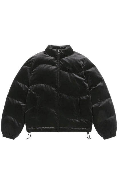 Dime Velvet Quilted Puffer Black - BONKERS