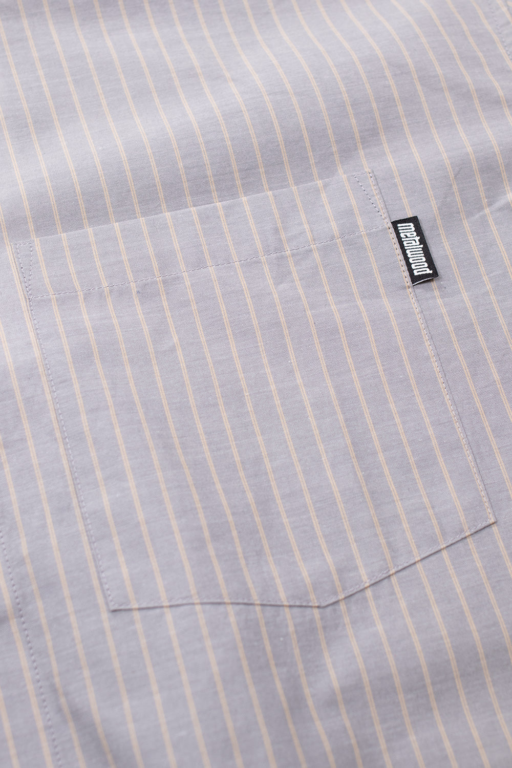 Metalwood Studio Longsleeve Button Up Shirt Grey / Peach - BONKERS