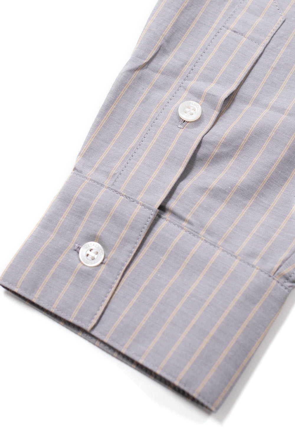 Metalwood Studio Longsleeve Button Up Shirt Grey / Peach - BONKERS