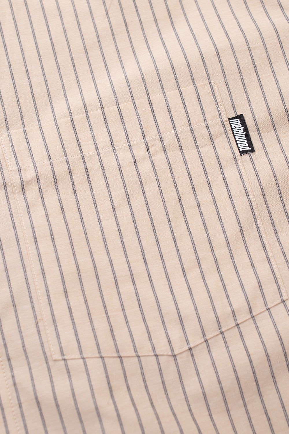 Metalwood Studio Longsleeve Button Up Shirt Tan / Black - BONKERS