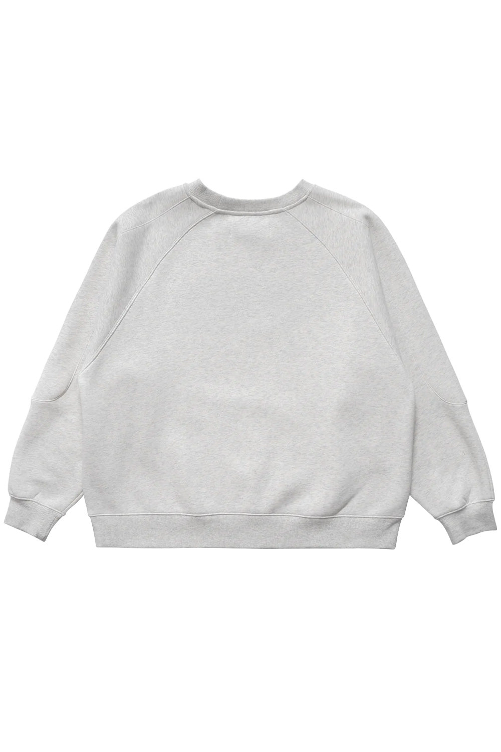 Metalwood Studio Plaid Oval Logo Raglan Crewneck Sweatshirt Heather Grey - BONKERS