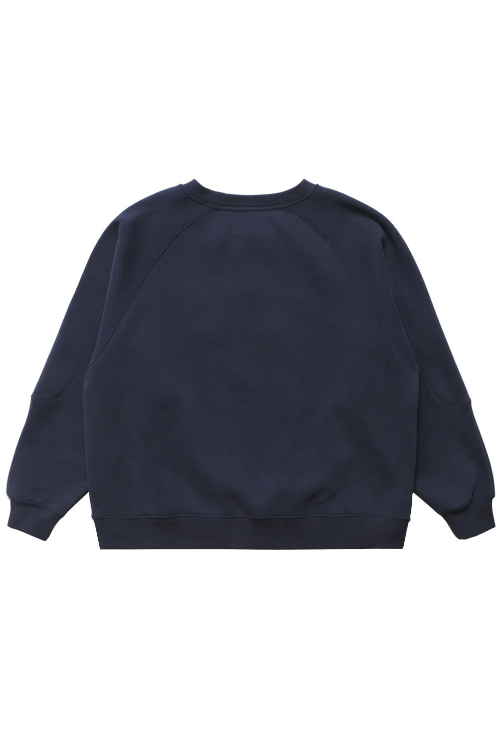 Metalwood Studio Plaid Oval Logo Raglan Crewneck Sweatshirt Navy - BONKERS