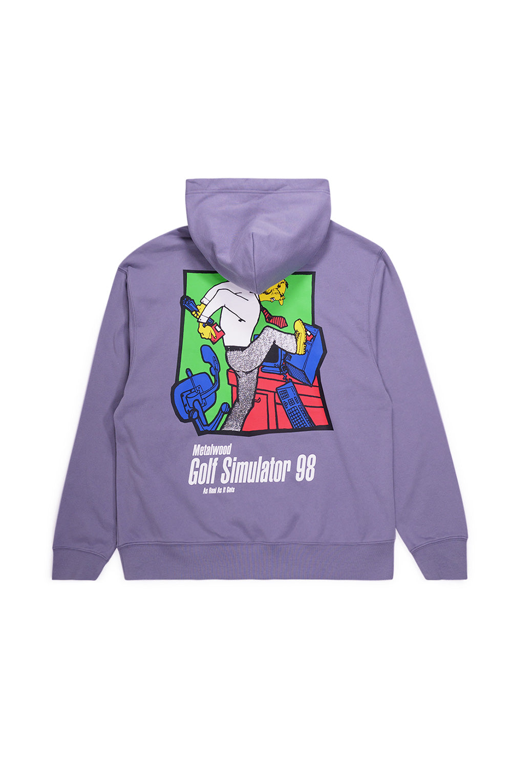 Stylish Metalwood Studio Simulator 98 hooded sweatshirt in pewter, perfect for casual streetwear with a comfortable fit.