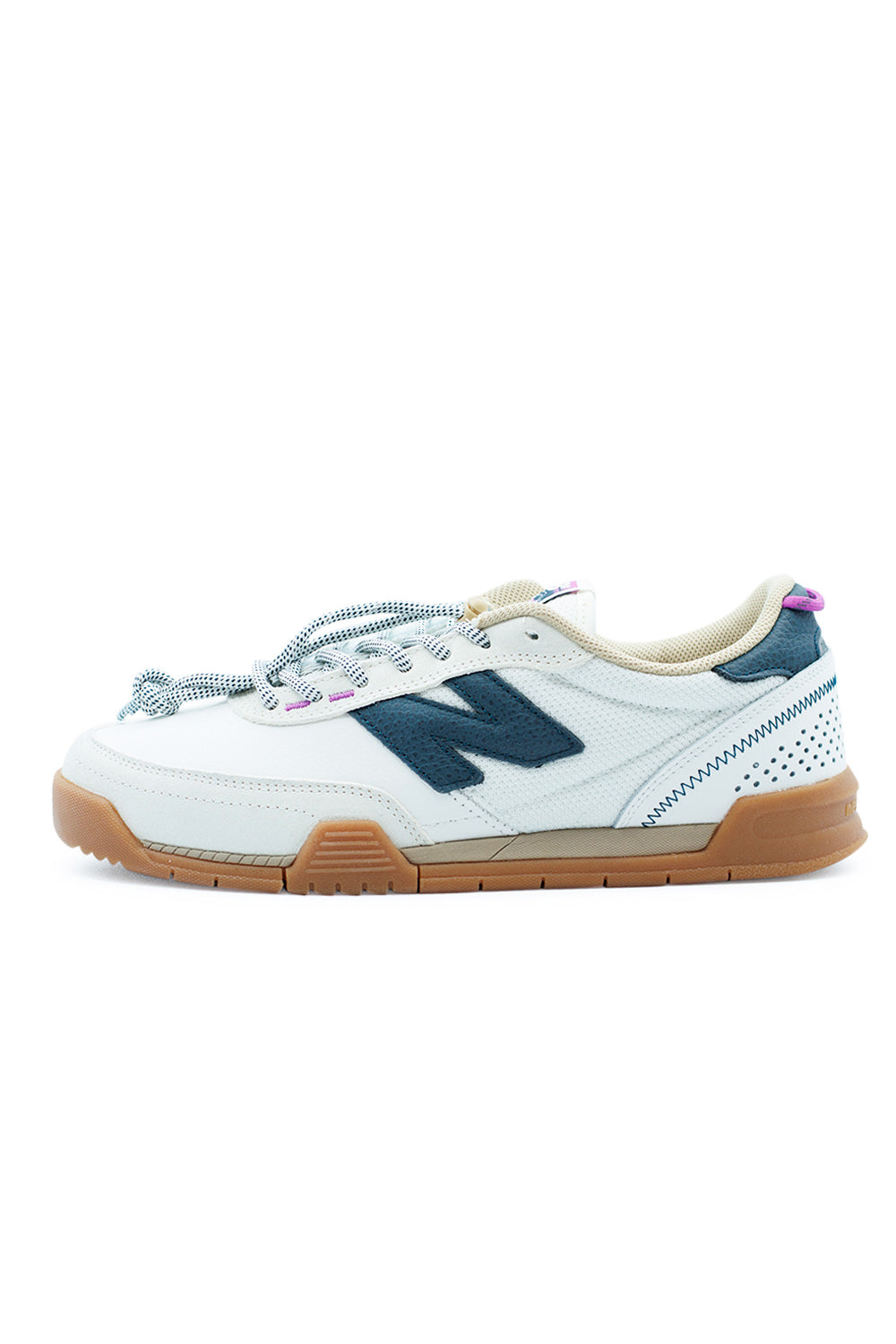 New Balance Numeric 440 V2 Low Trail Shoe in Sea Salt and Deep Ocean, designed for durability and style in skateboarding and outdoor activities.