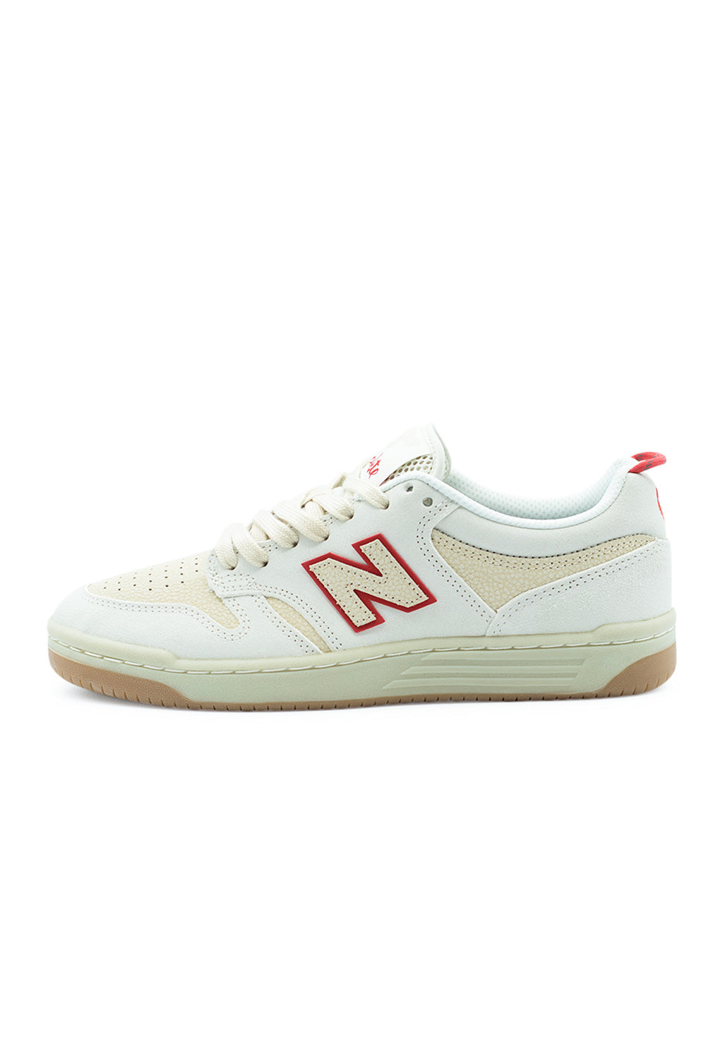 New Balance Numeric X Chocolate 480 Schuh Altweiss / Rot