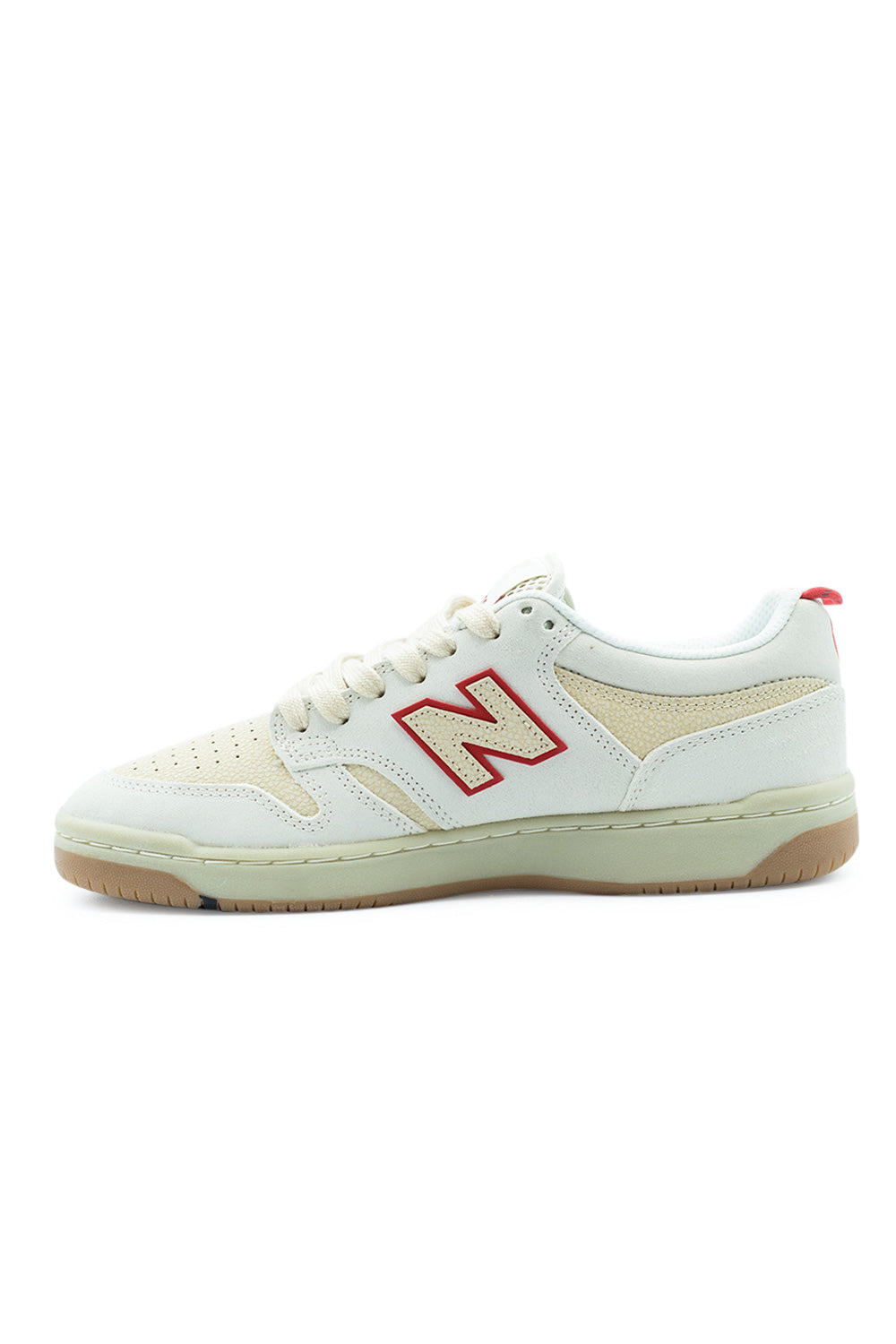 New Balance Numeric X Chocolate 480 Schuh Altweiss / Rot