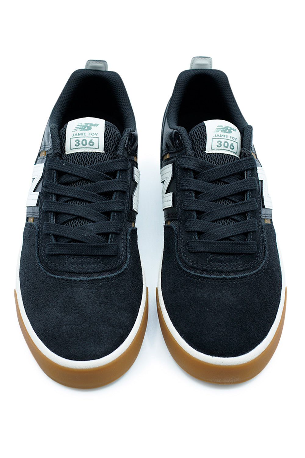 New Balance Jamie Foy 306 Black / White / Gum – Hochwertiger Skateschuh mit Wildleder-Obermaterial und optimalem Boardgefühl
