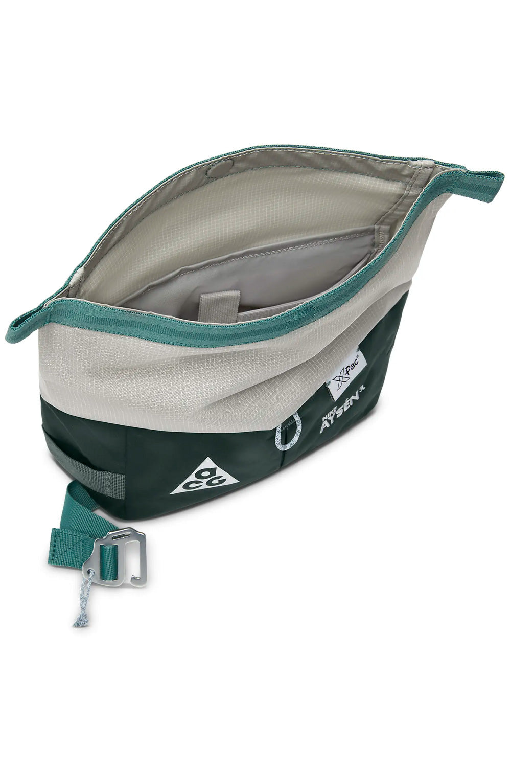 Nike ACG Aysen Waistpack Vintage Green – Robust und praktisch: Nike ACG Gürteltasche in Vintage Green mit verstellbarem Tragesystem für optimalen Komfort.
