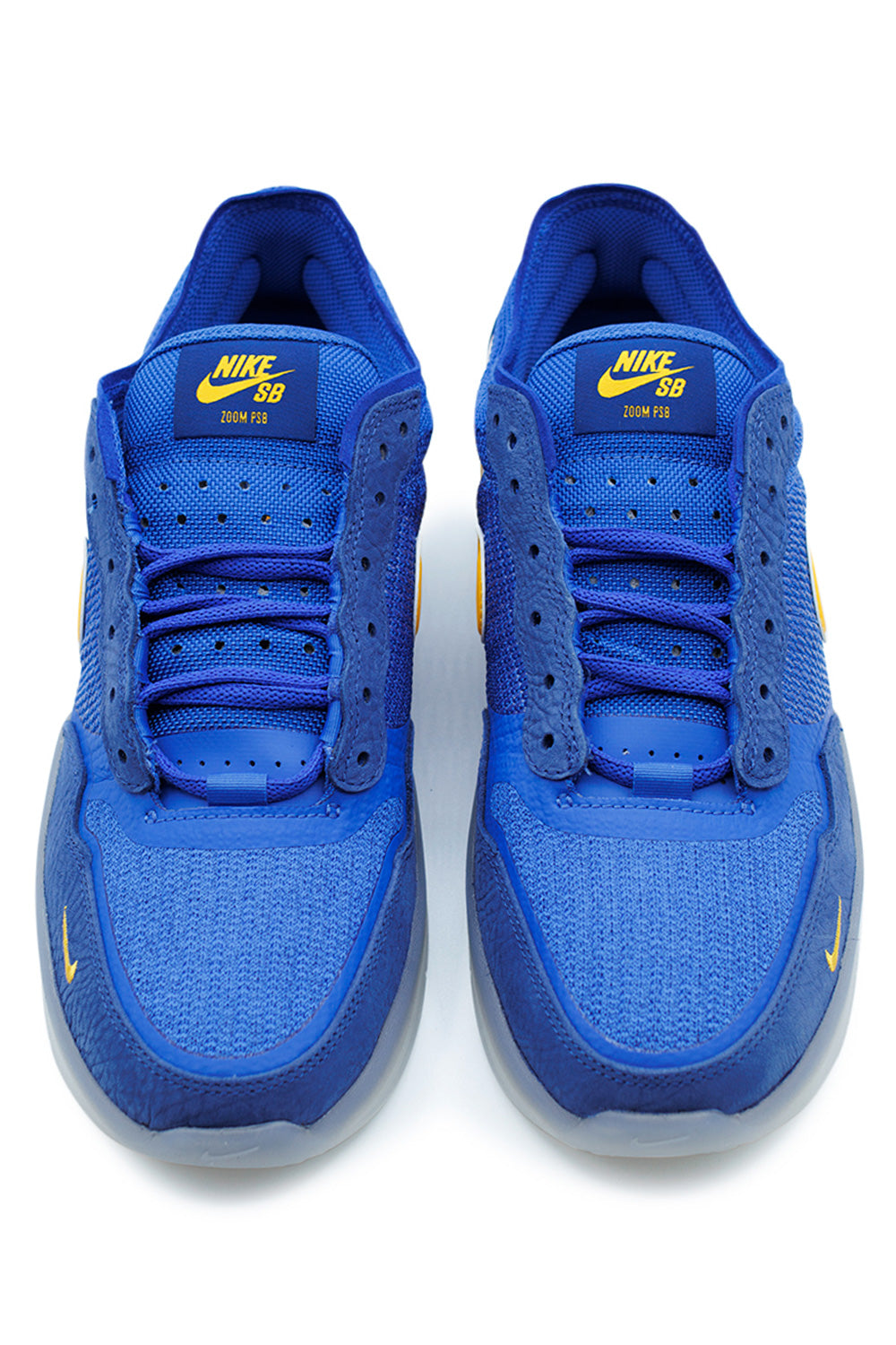 blue nike shoes with gold swoosh