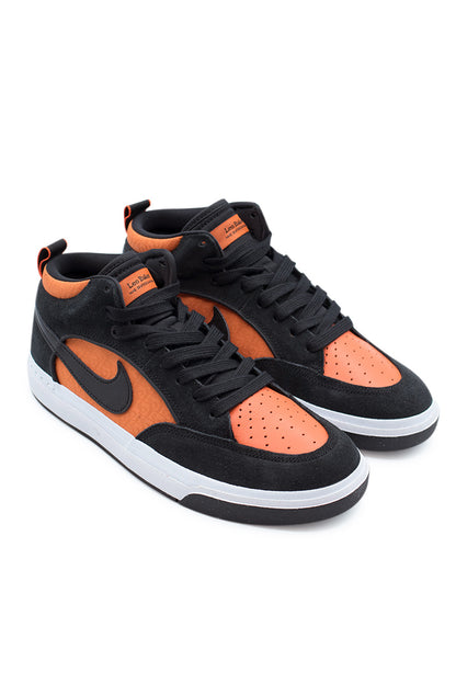 Nike SB React Leo Shoe Black / Black / Orange - BONKERS