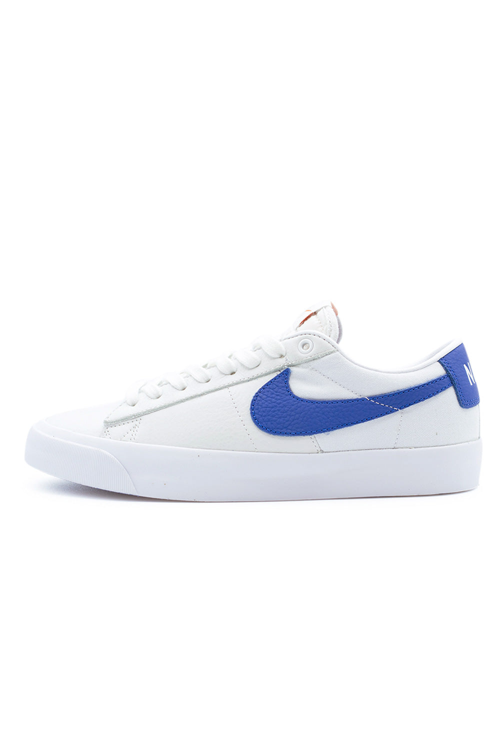 Nike SB Zoom Blazer Low Pro GT ISO Shoe (Orange Label) White / Varsity Royal / White - BONKERS