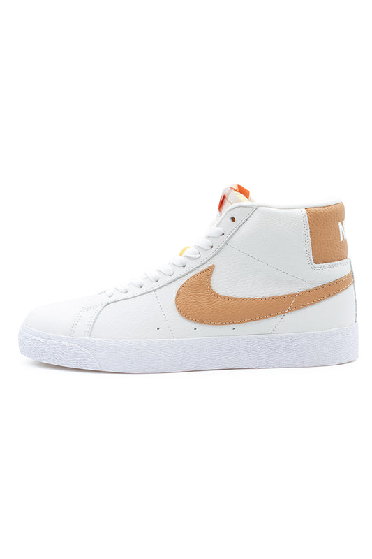 Nike SB Zoom Blazer Mid ISO Shoe (Orange Label) White / LT Cognac / White / White - BONKERS