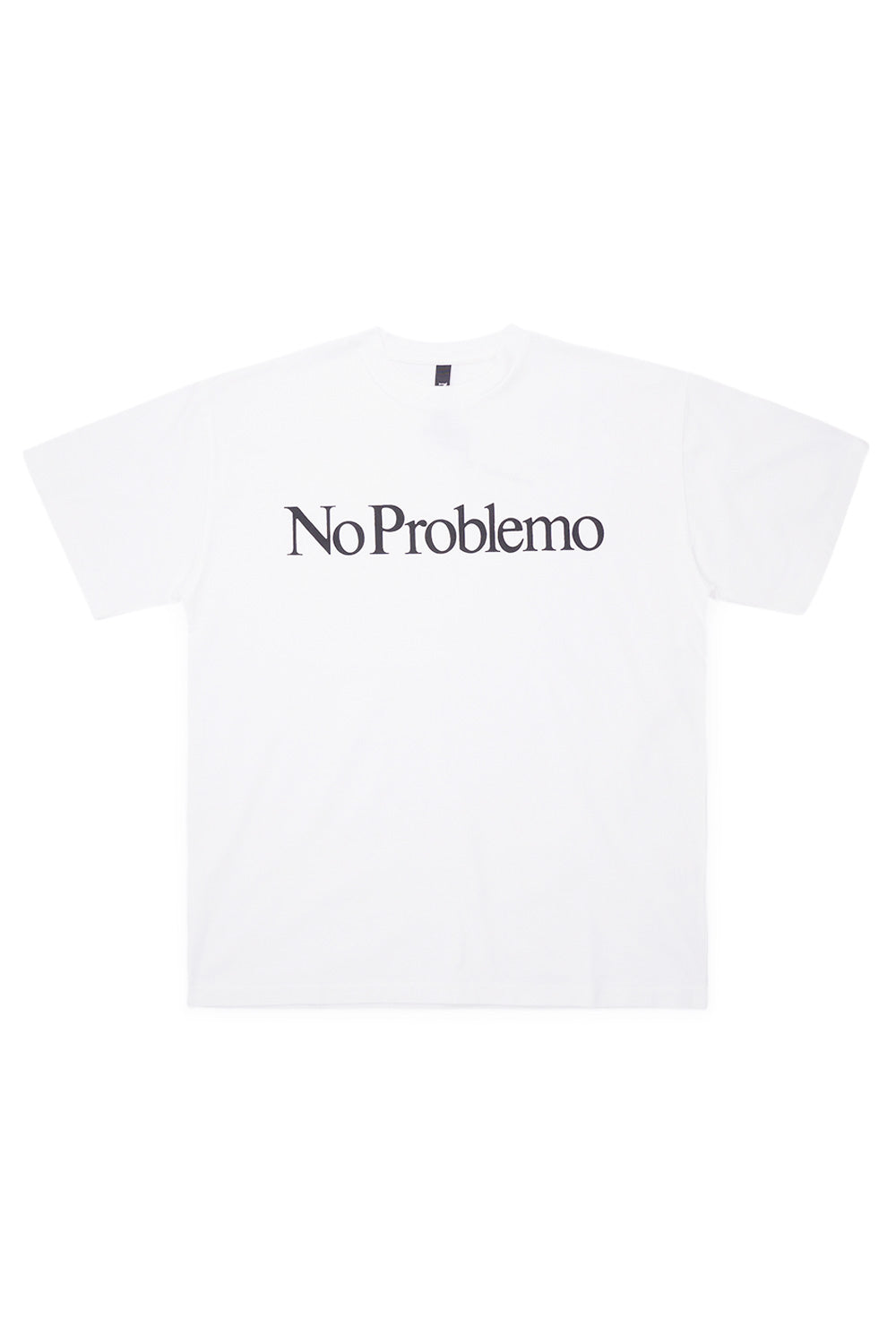 "No Problemo T-Shirt White – Weißes T-Shirt mit minimalistischer 'No Problemo'-Grafik für einen modernen Casual-Look"