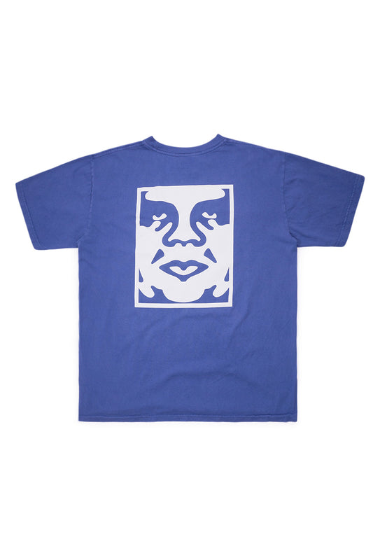 Obey Bold Icon Face T-Shirt Pigment Dark Denim - BONKERS
