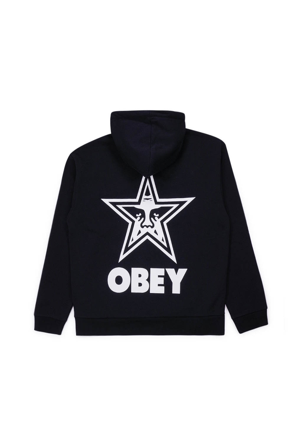 Obey Bold Star Extra Heavy Hood Black - BONKERS