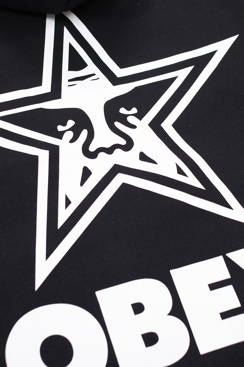 Obey Bold Star Extra Heavy Hood Black - BONKERS