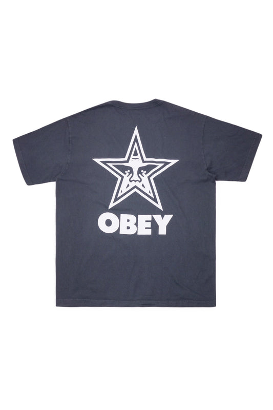 Obey Bold Star T-Shirt Pigment Vintage Black - BONKERS
