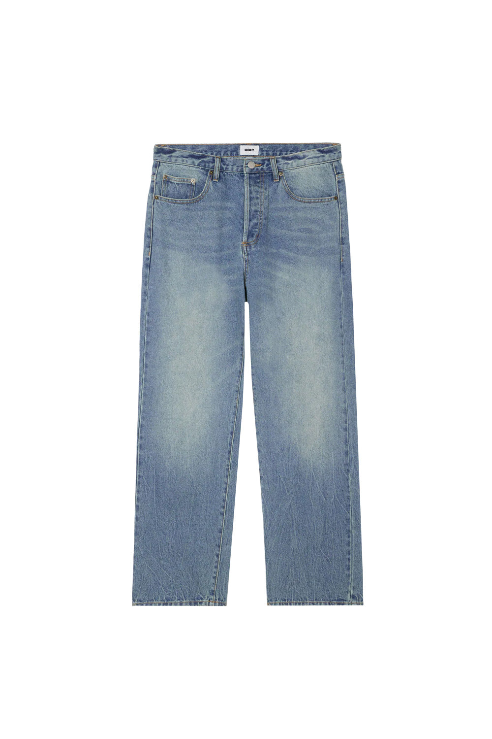 Obey Boxcar Straight Leg Denim Heavy Vintage Indigo - BONKERS