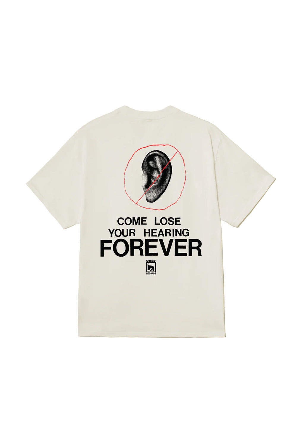 Obey Come Lose Your Heating T-Shirt Vintage White - BONKERS