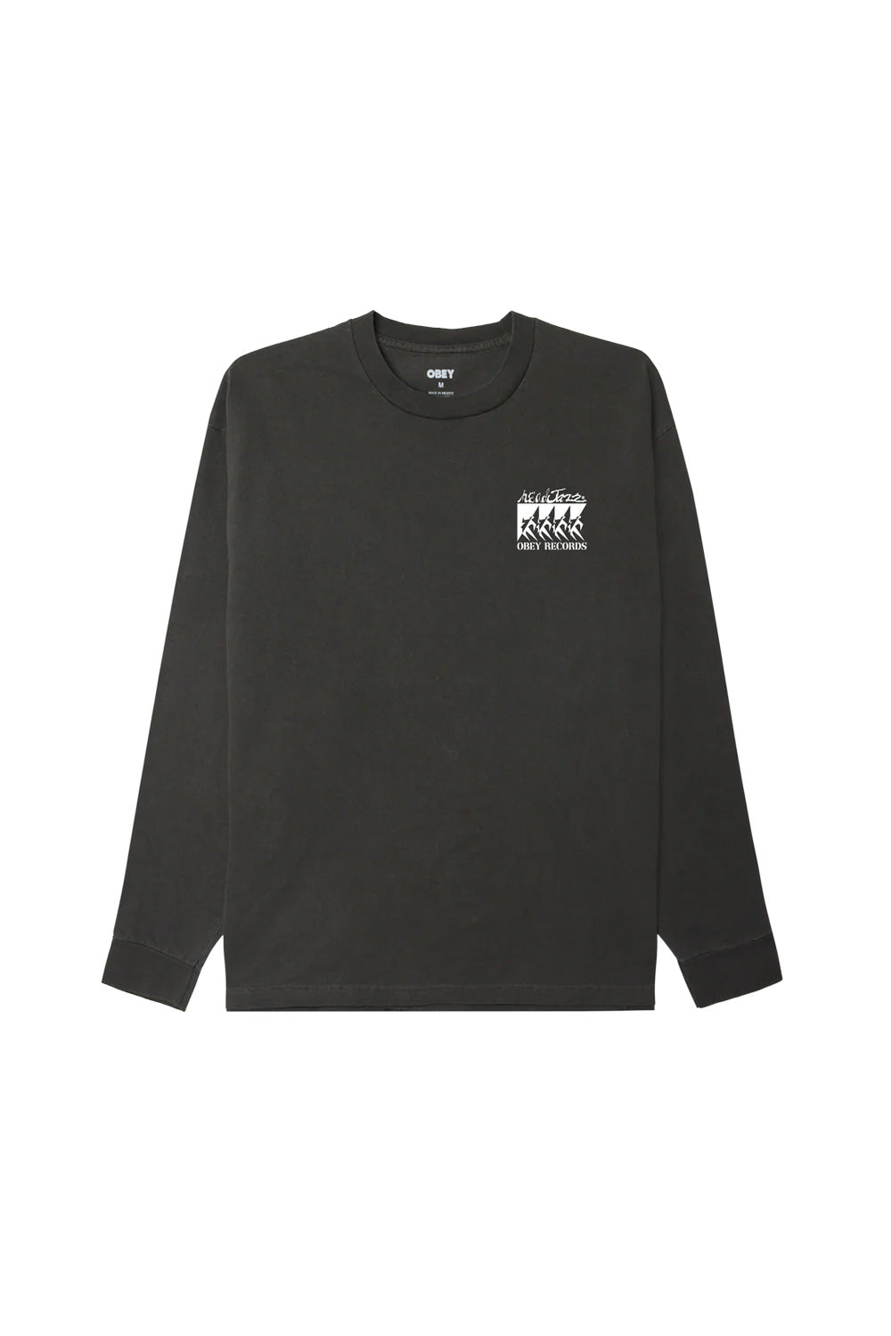 Obey Come Together Pigment LS T-Shirt Dusty Black - BONKERS