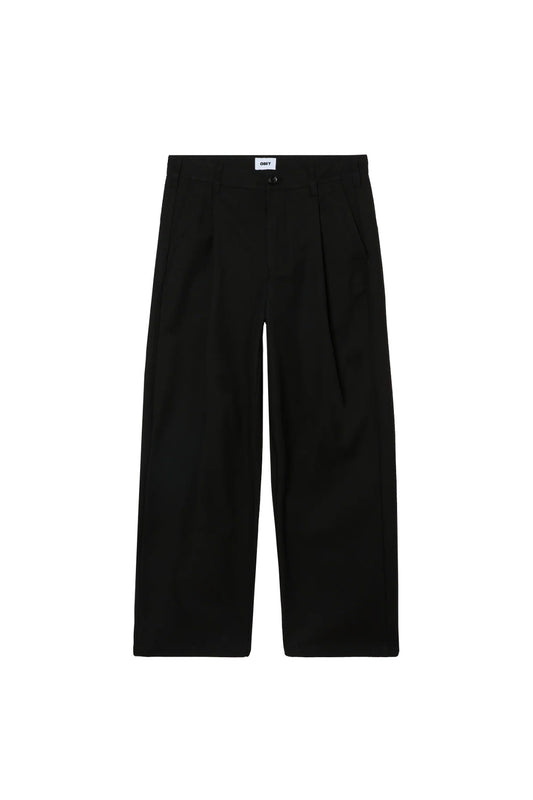 Obey Dean Pleated Pant Black - BONKERS