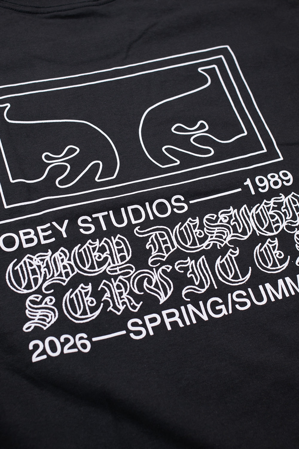 Obey Design Services T-Shirt Vintage Black - BONKERS