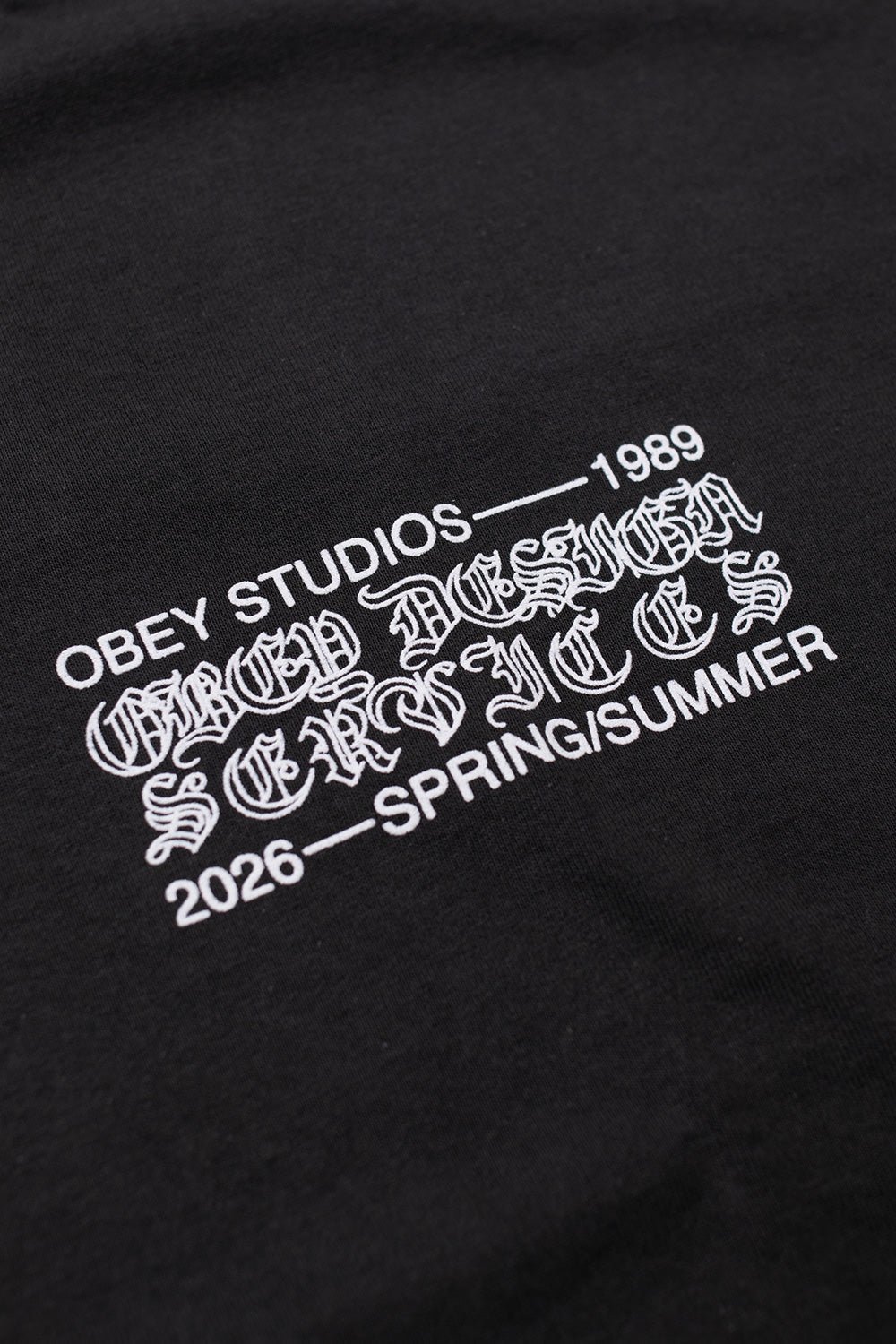 Obey Design Services T-Shirt Vintage Black - BONKERS