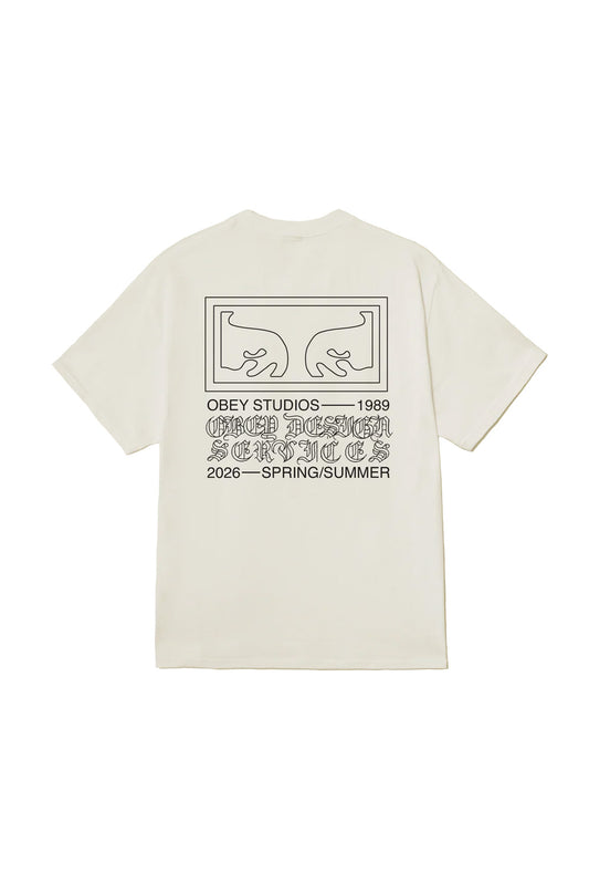 Obey Design Services T-Shirt Vintage White - BONKERS