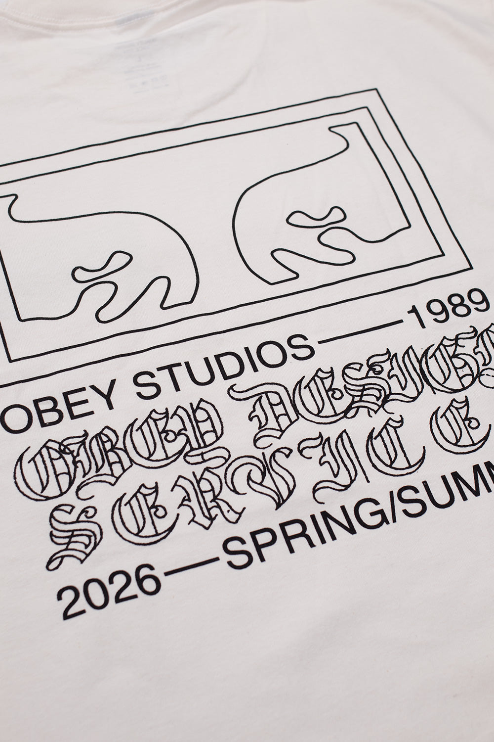 Obey Design Services T-Shirt Vintage White - BONKERS