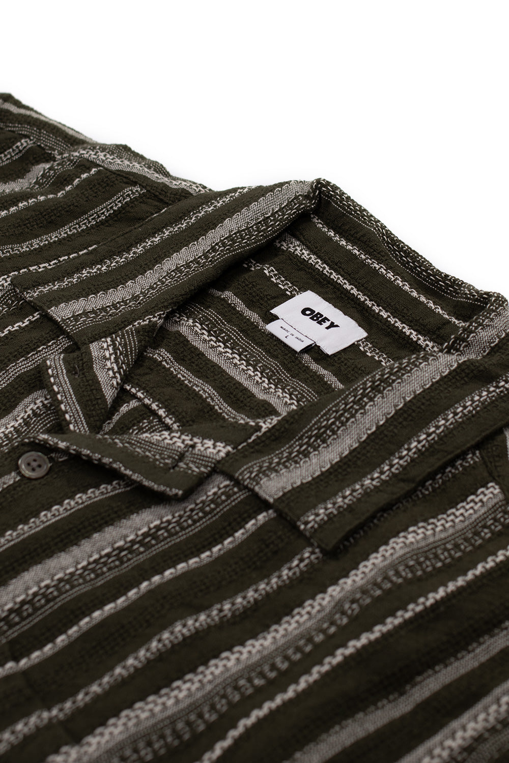 Obey Hugh Woven Shirt Dark Sage - BONKERS