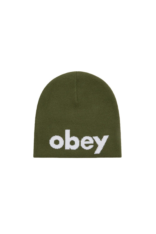 Obey Lowercase Beanie Bronze Green - BONKERS