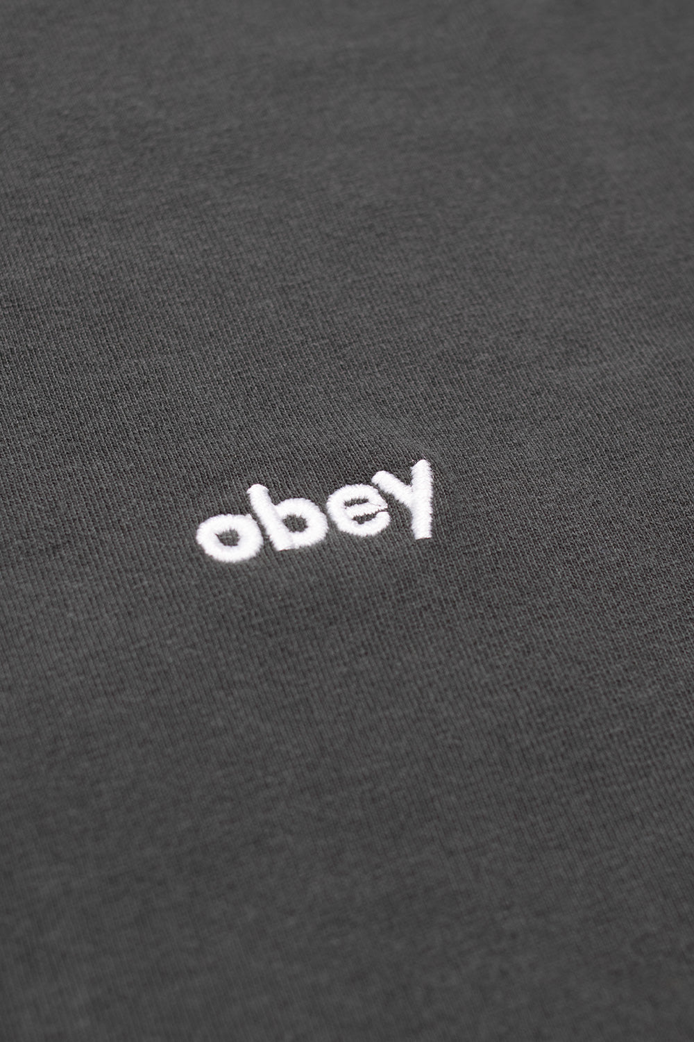 Obey Lowercase Pigment Longsleeve T-Shirt Black - BONKERS
