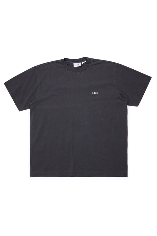 Obey Lowercase Pigment T-Shirt Black - BONKERS