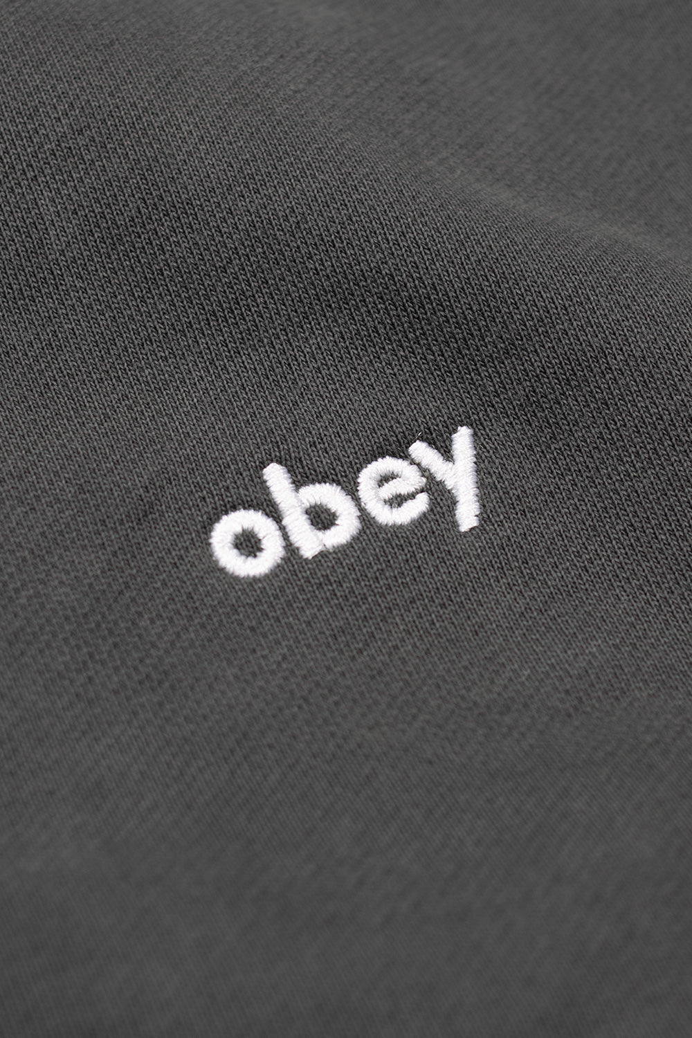 Obey Lowercase Pigment Zip Hood Black - BONKERS