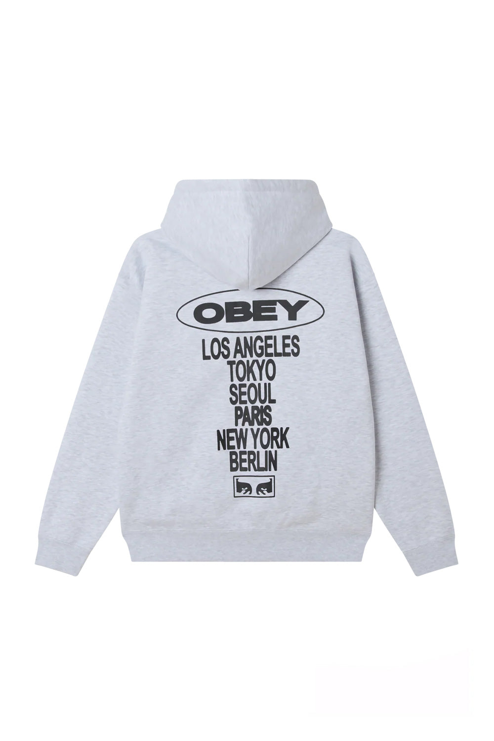 Obey Oval Cities Hood Ash Grey - BONKERS