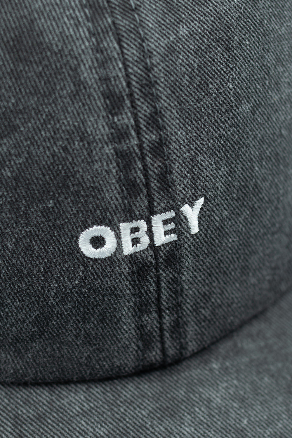 Obey Pigment Bold 6 Panel Cap Black - BONKERS