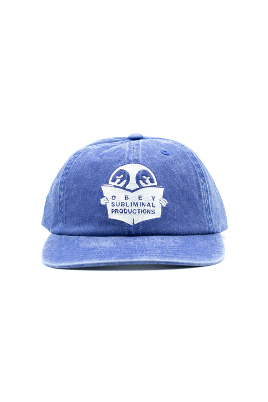 Obey Pigment Productions 6 Panel Cap Blue - BONKERS