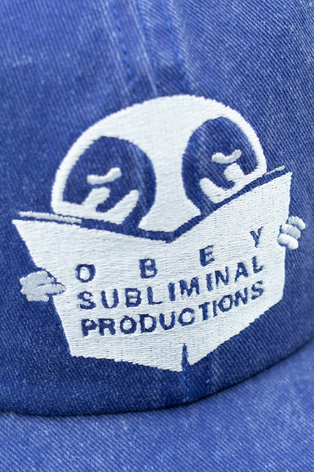 Obey Pigment Productions 6 Panel Cap Blue - BONKERS