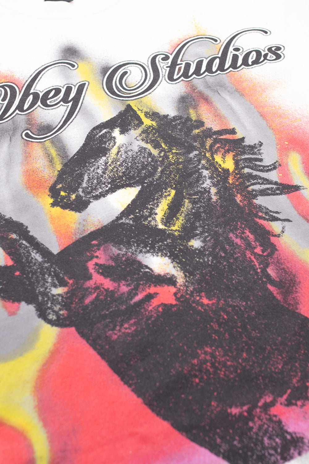 Obey Studios Horse Longsleeve T-Shirt White - BONKERS