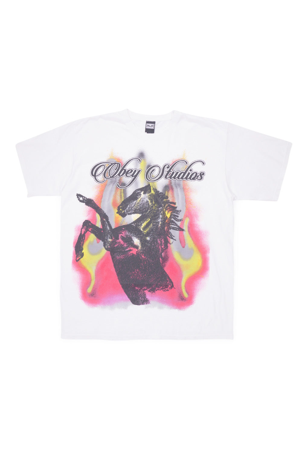Obey Studios Horse T-Shirt White - BONKERS