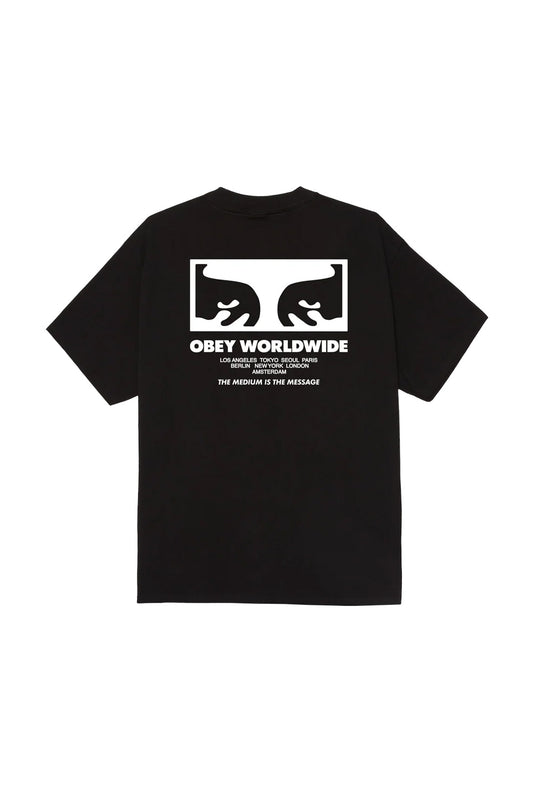 Obey The Medium Is The Massage T-Shirt Schwarz