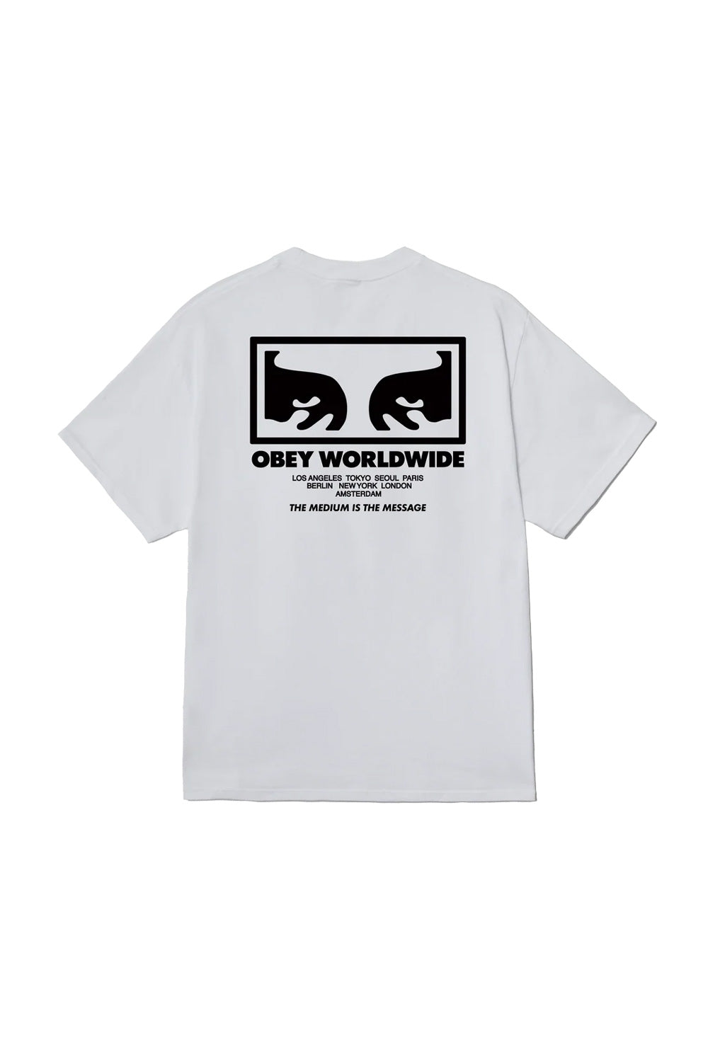 Obey The Medium Is The Massage T-Shirt Weiss