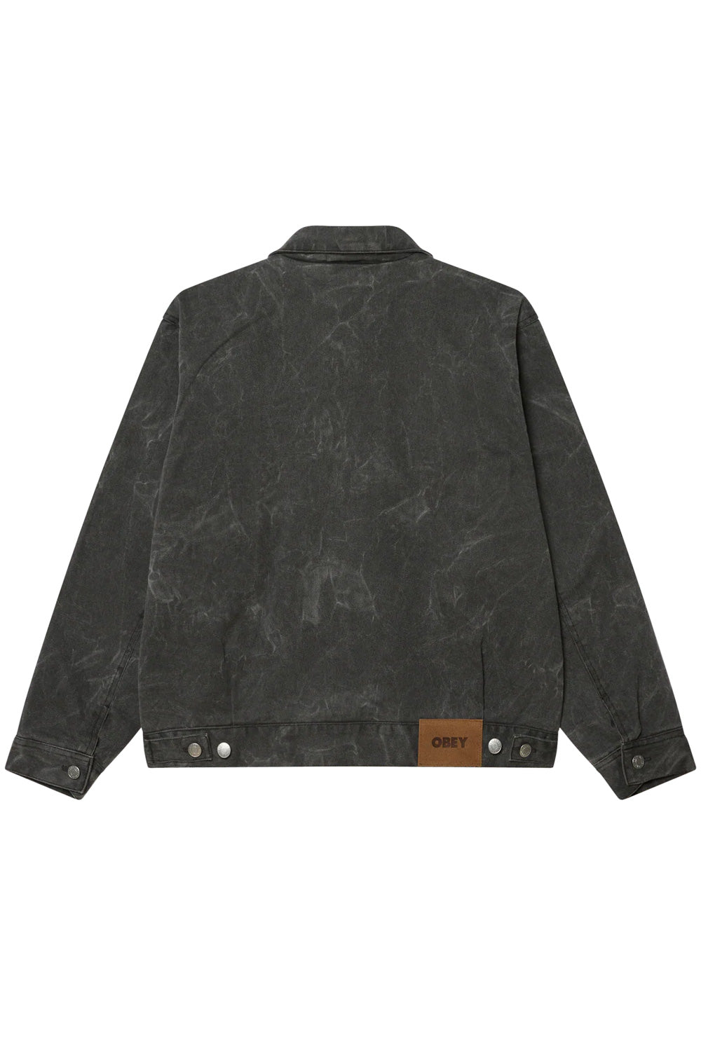 Obey Workman Zip Jacket Black (Wrinkle Wash) - BONKERS