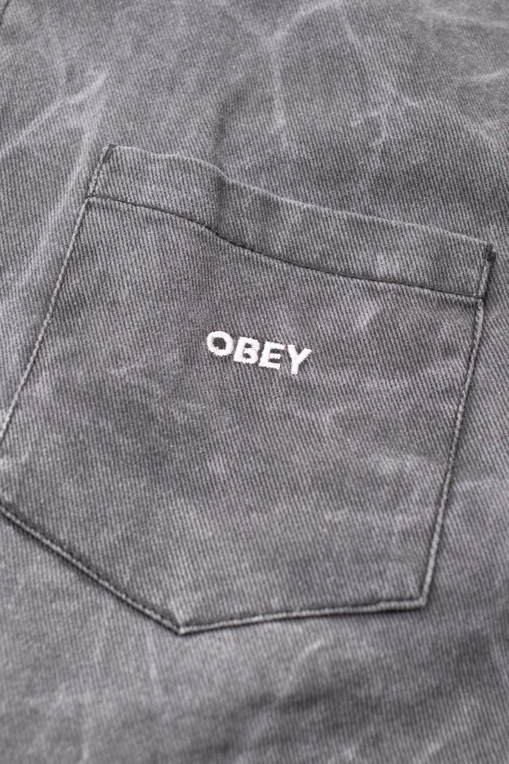 Obey Workman Zip Jacket Black (Wrinkle Wash) - BONKERS