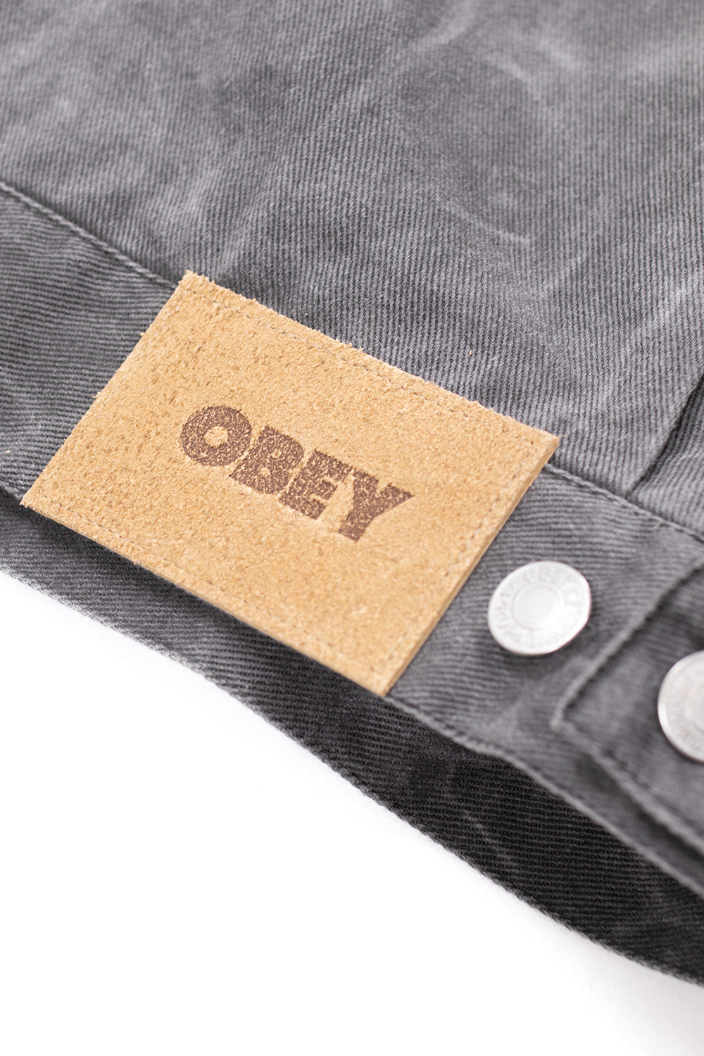 Obey Workman Zip Jacket Black (Wrinkle Wash) - BONKERS